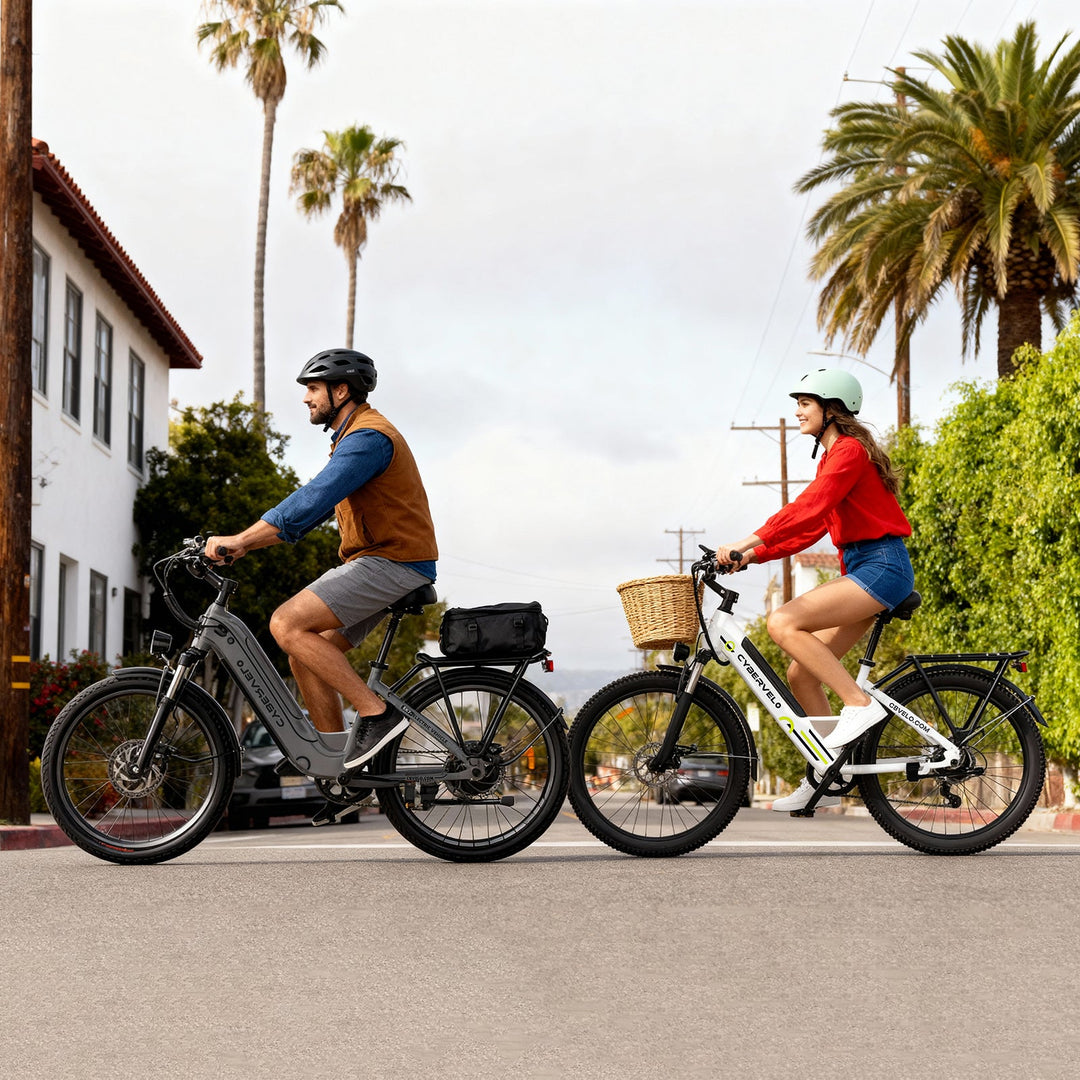 Long-Range E-Bike for Hunting:  Cybervelo EK6 Orange-Double Battery-20AH Solution