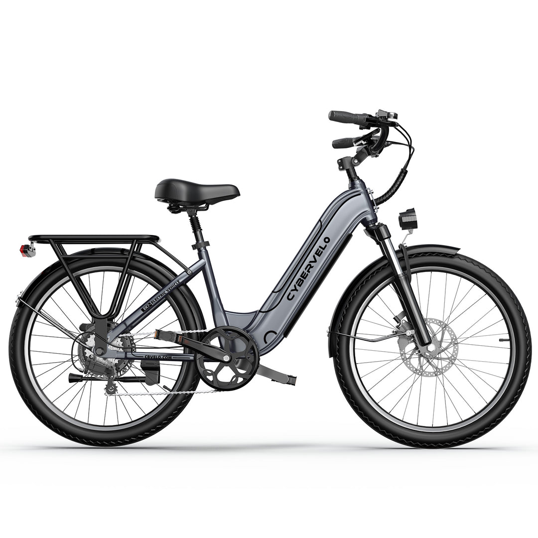 Cybervelo EK7 Step-Thru Electric Bike | 20MPH | 80 Miles Range