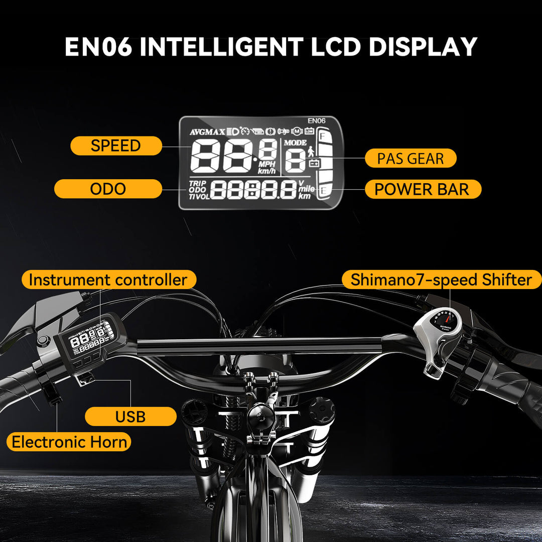Cybervelo EK11 Electric Bike 48V 20AH | 20MPH | 80 Miles Range