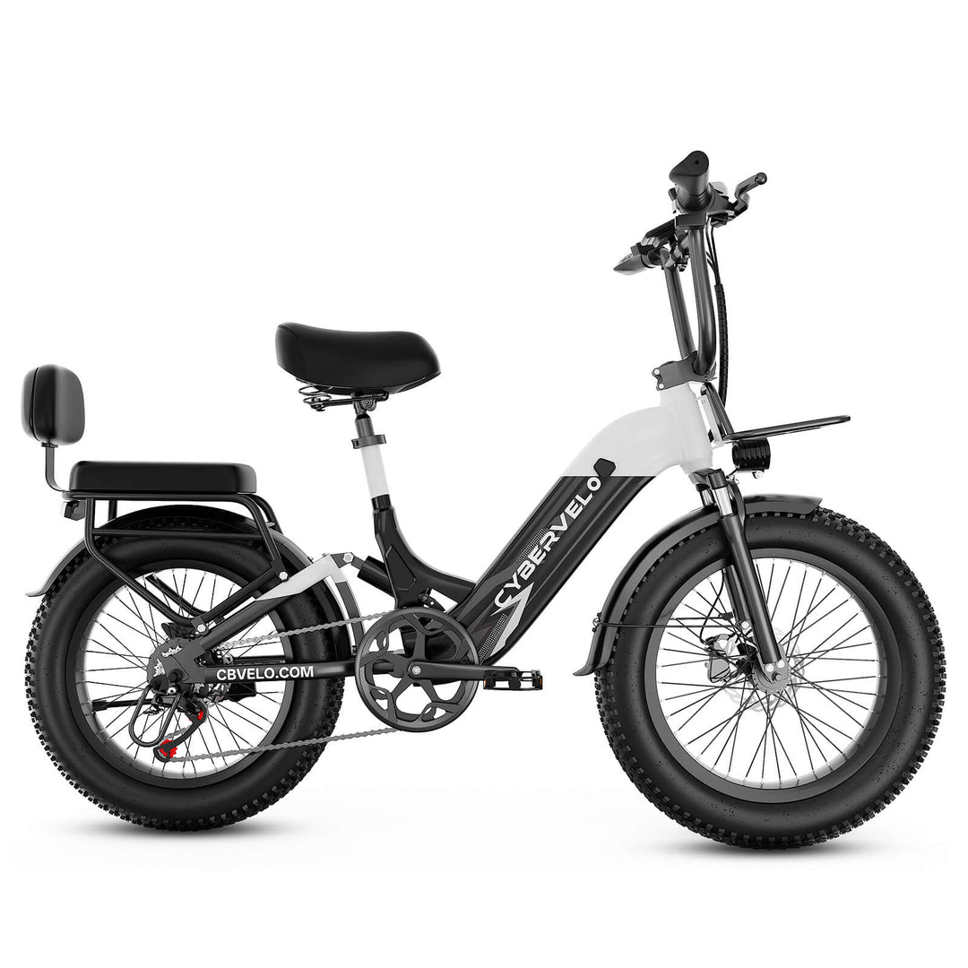 miles kinderfahrrad Cybervelo 1500W Motor Peak Electric Bike for Adults and Teenagers, 48V 20AH Removable Battery Step Thru EBike, 30+MPH, 80 Miles Max Range, 20" Fat