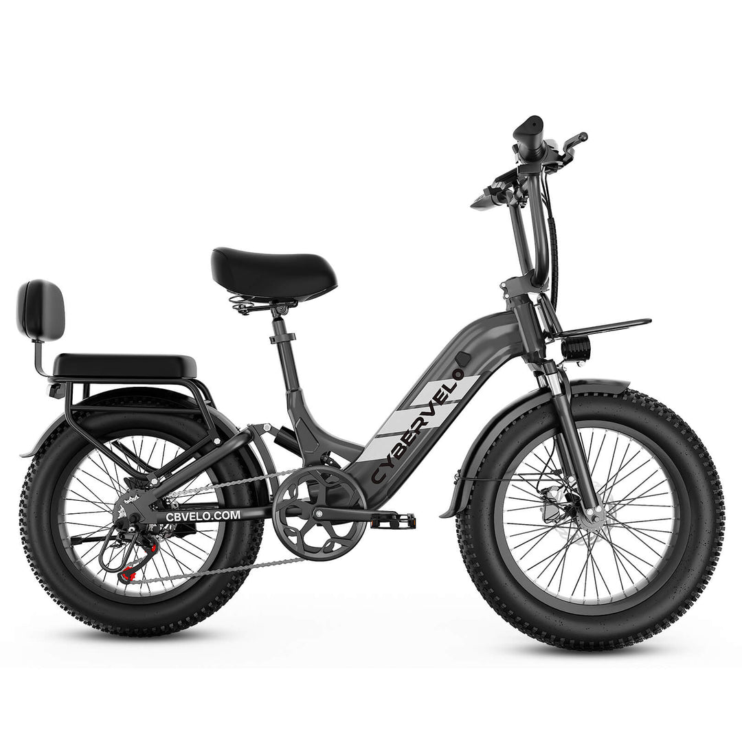 miles kinderfahrrad Cybervelo 1500W Motor Peak Electric Bike for Adults and Teenagers, 48V 20AH Removable Battery Step Thru EBike, 30+MPH, 80 Miles Max Range, 20" Fat