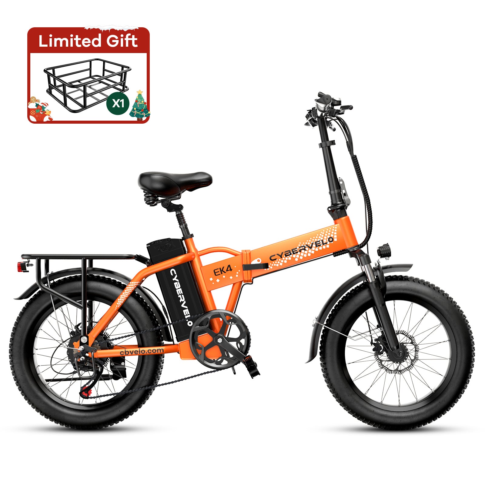 electric bicycle 電動自転車　3段変速　KE-EHAD632Kオレンジ Crazybird-CU7 Electric Bike for Adults, 500W Motor 20” Tire 48V